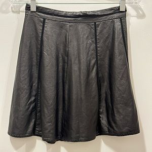 Cotton Candy Black Leather Skirt - Size S